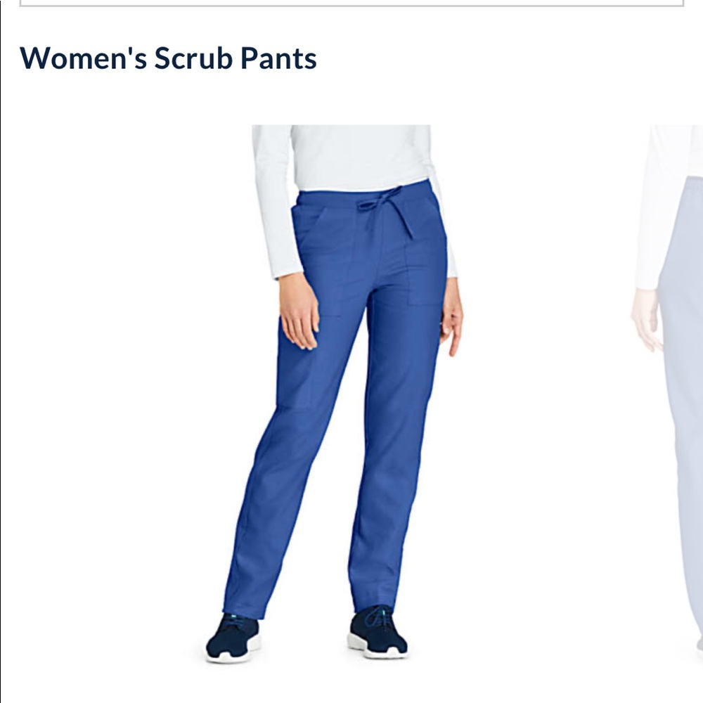 Women’s scrub pants Lands End sz S cobalt blue